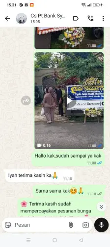 Testimonial Papan Bunga tegalluar